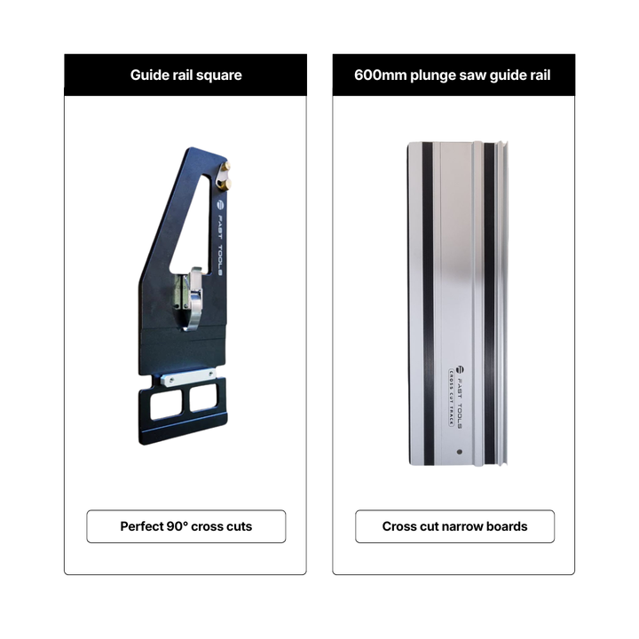 Aluminum cross cut track saw guide for accurate cutting