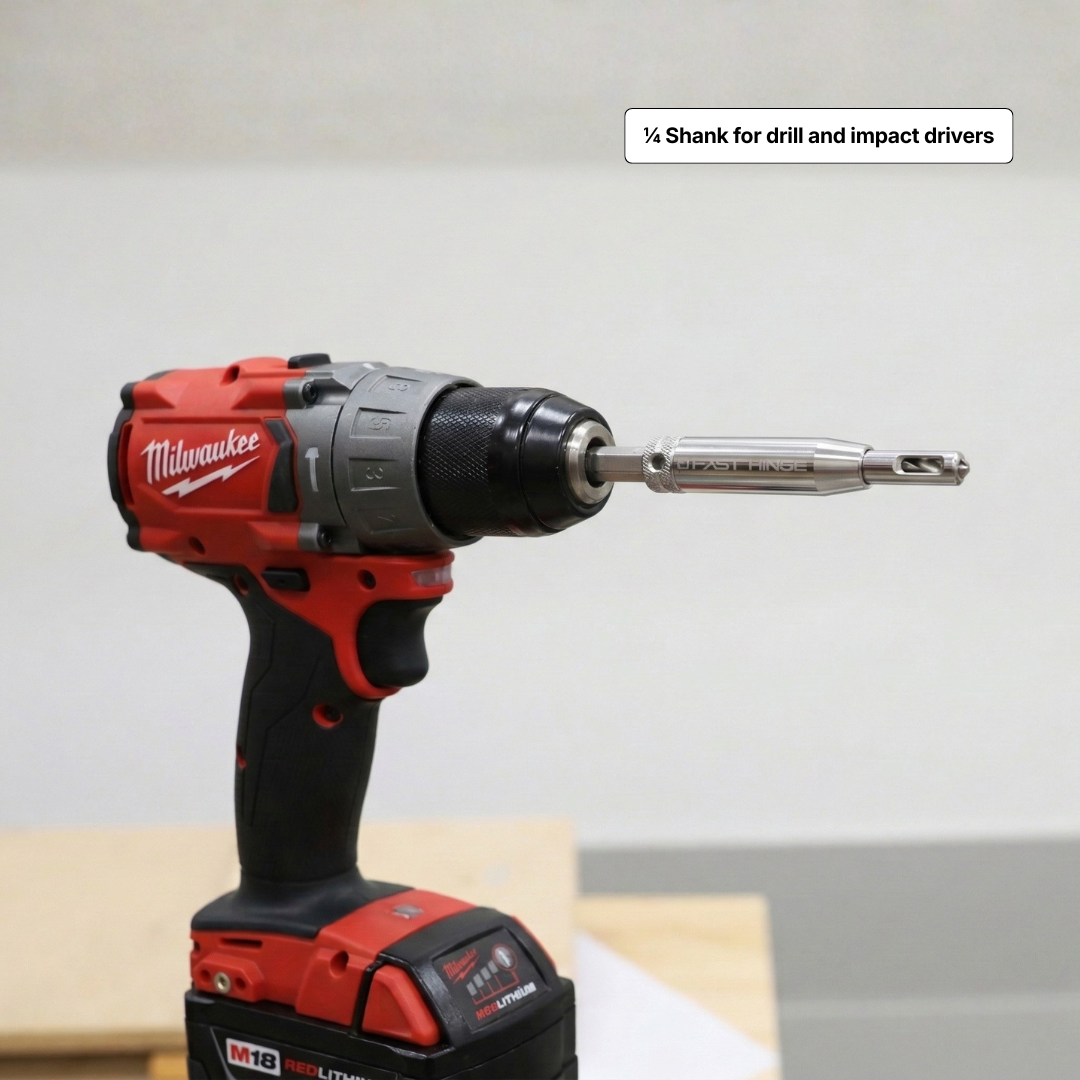 Cabinet hinge drilling bit designed for precise screw placement