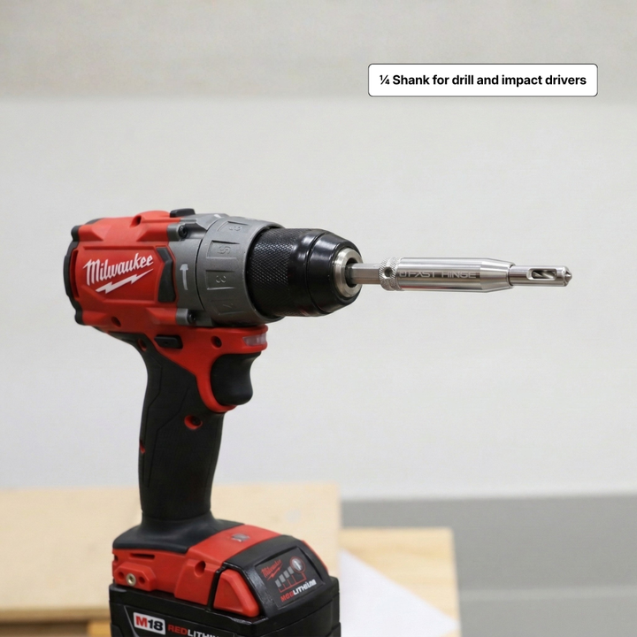 Cabinet hinge drilling bit designed for precise screw placement