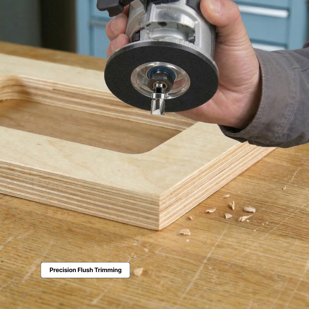 Solid Carbide Inverted Flush trim router bit 1/4 Shank.