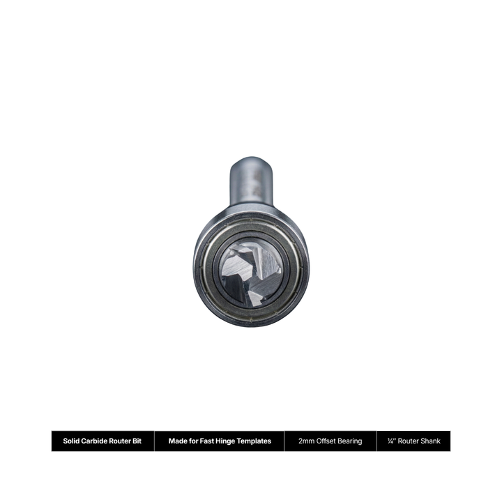 Solid carbide router bit designed for smooth wood cutting
