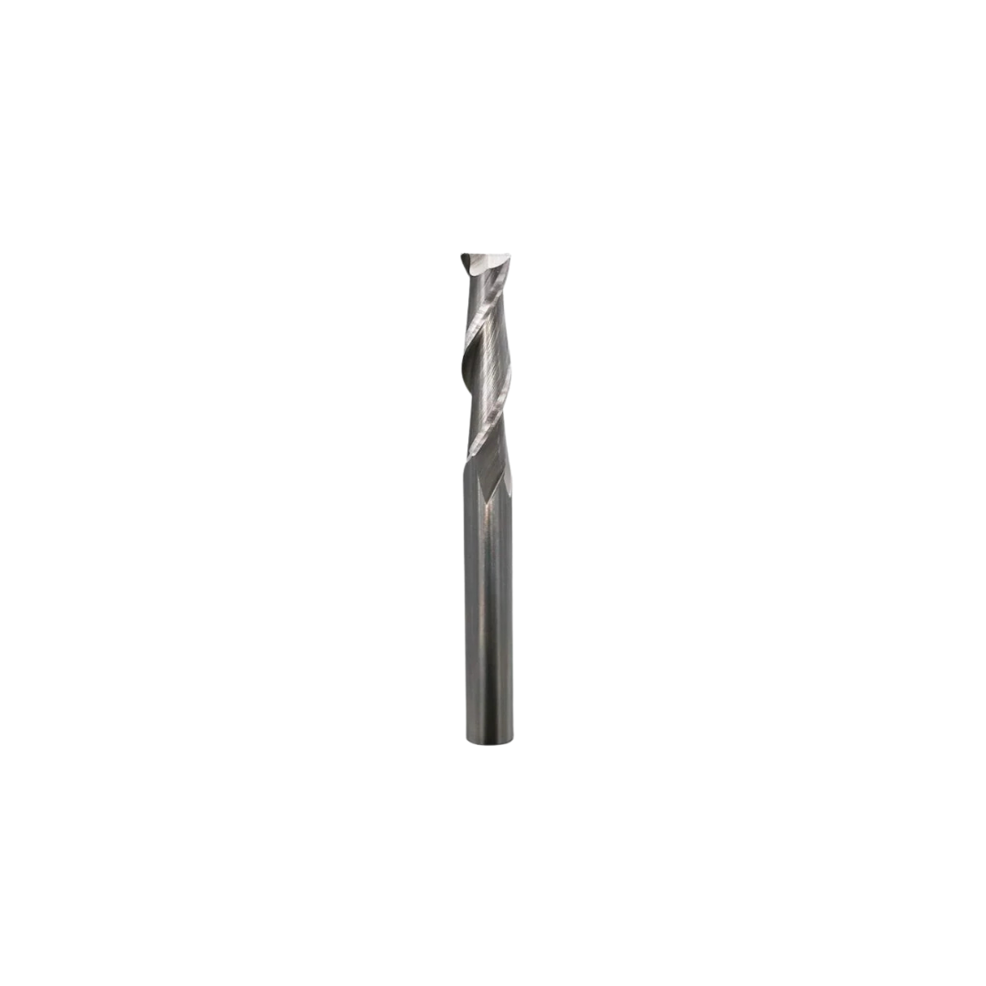 Solid carbide upcut router bit for fast and efficient wood cutting