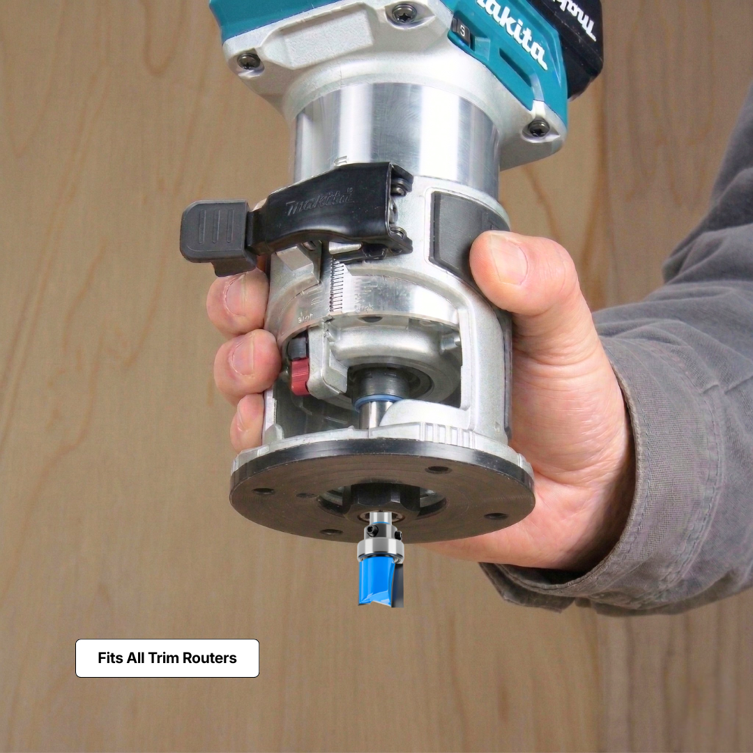 TCT flush trim router bit with top bearing for accurate trimming