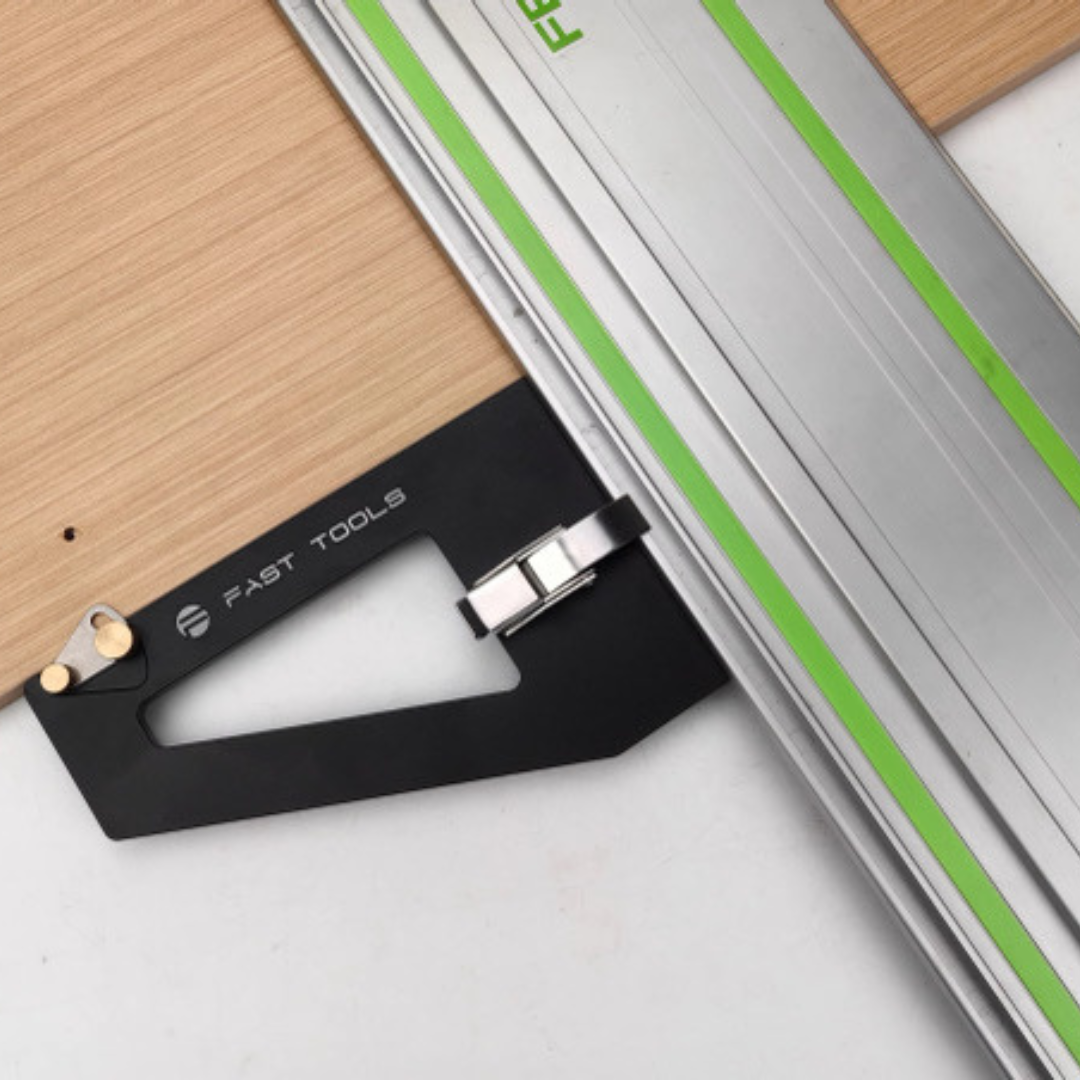 Woodworking cross cut track guide for straight and clean cuts